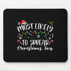 Most Likely To Spread Christmas Joy Mouse Pad