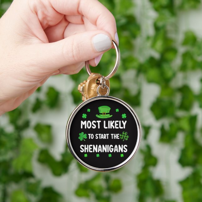 Most Likely to Start The Shenanigan Key Ring (Hand)