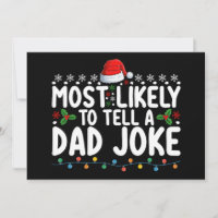 Most Likely To Tell A Dad Joke Christmas Family