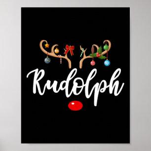 Most Likely To Try To Ride Rudolph Matching Couple Poster
