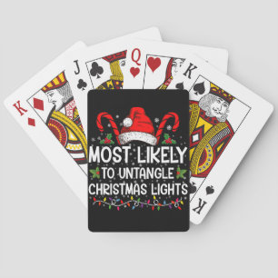 Most Likely To Untangle Christmas Lights Matching Playing Cards