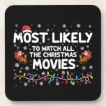 Most Likely To Watch All Christmas Movies Family  Coaster<br><div class="desc">Most Likely To Watch All Christmas Movies Family</div>