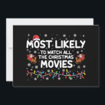 Most Likely To Watch All Christmas Movies Family  Invitation<br><div class="desc">Most Likely To Watch All Christmas Movies Family</div>