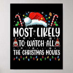 Most Likely To Watch All The Christmas Movies Fami Poster
