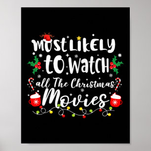 Most Likely To Watch All The Christmas Movies Fami Poster