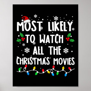 Most Likely To Watch All The Christmas Movies Fami Poster