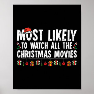 Most Likely To Watch All The Christmas Movies Fami Poster