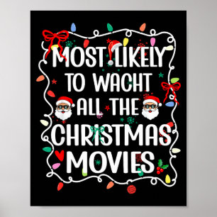 Most Likely To Watch All The Christmas Movies Fami Poster