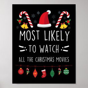 Most Likely To Watch All The Christmas Movies Fami Poster