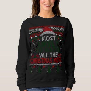 Most Likely To Watch All The Christmas Movies Matc Sweatshirt