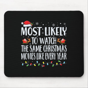 Most Likely to Watch The Same Christmas Movies Chr Mouse Pad