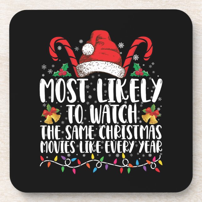 Most Likely to Watch The Same Christmas Movies  Coaster (Front)