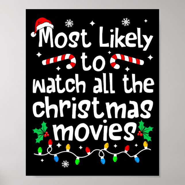 Most Likely Watch All The C-hristmas Movies Matchi Poster (Front)