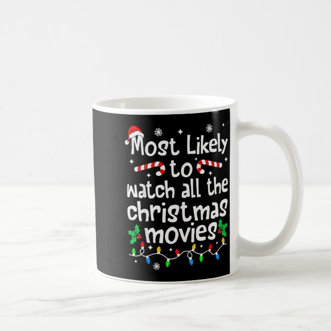 Most Likely Watch All The Christmas Movies Family  Coffee Mug (Right)