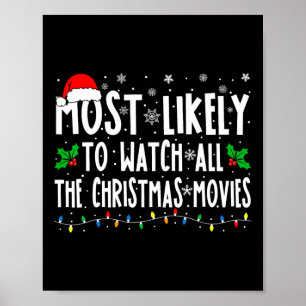 Most Likely Watch All The Christmas Movies Matchin Poster