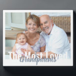 Most Loved Grandparent Editable Photo Plaque<br><div class="desc">Modern photo plaque for the most loved grandparents. The photo template is set up for you to add your favourite photo, which is displayed in landscape format. The wording is fully editable and currently reads "The Most Loved Grandparents" and you easily edit this to just Grandma or Grandpa for example,...</div>