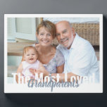 Most Loved Grandparent Editable Photo Plaque<br><div class="desc">Modern photo plaque for the most loved grandparents. The photo template is set up for you to add your favourite photo, which is displayed in landscape format. The wording is fully editable and currently reads "The Most Loved Grandparents" and you easily edit this to just Grandma or Grandpa for example,...</div>