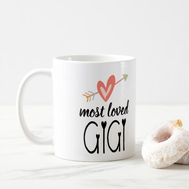 Most Loved Heart Gigi Coffee Mug (With Donut)