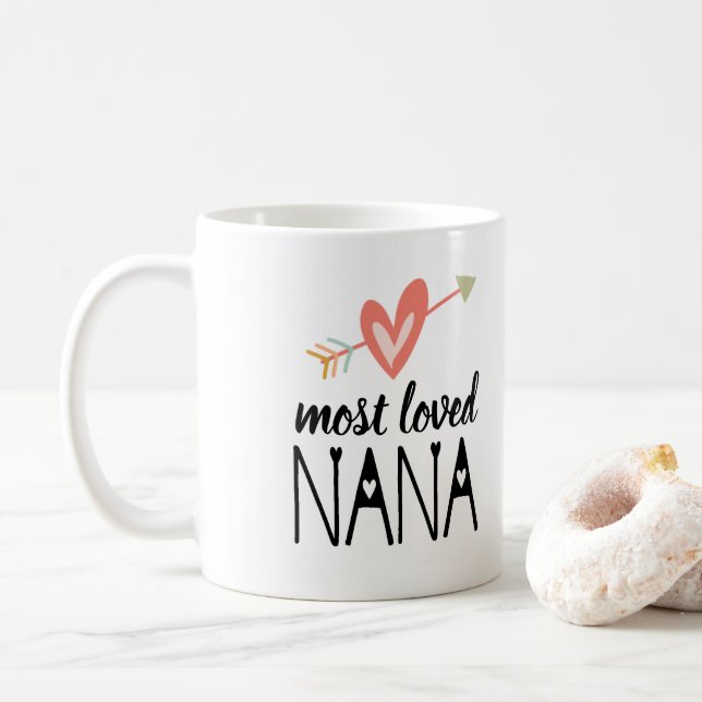 Most Loved Heart Nana Coffee Mug (With Donut)