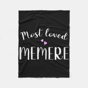 Most Loved Memere Cute Hearts  Fleece Blanket