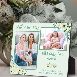 Most Loved Mom - Ivory Floral Frame 2 Photo