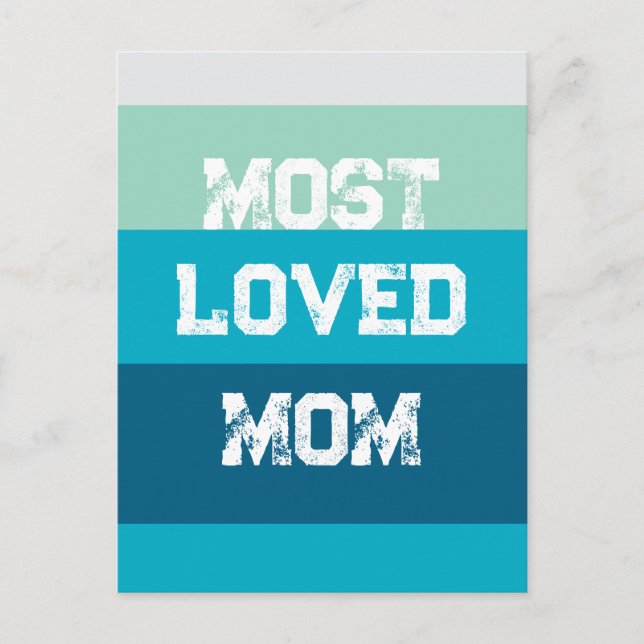 Most Loved Mum Postcard (Front)