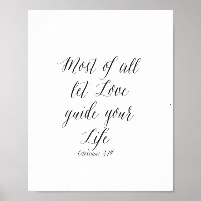 Most of all let Love guide your life - Poster (Front)