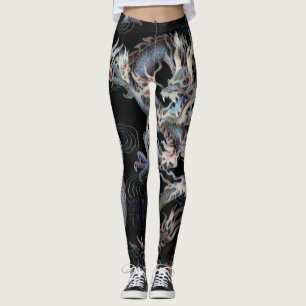 Most Popular Chinese Kung Fu Shadow Dragon Fantasy Leggings