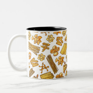 "Most Popular Italian Foods & Dishes" Two-Tone Coffee Mug