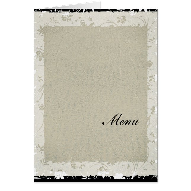 Most Popular Wedding Menu Old Paper (Front)