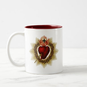 Most Sacred Heart of Jesus Two-Tone Coffee Mug