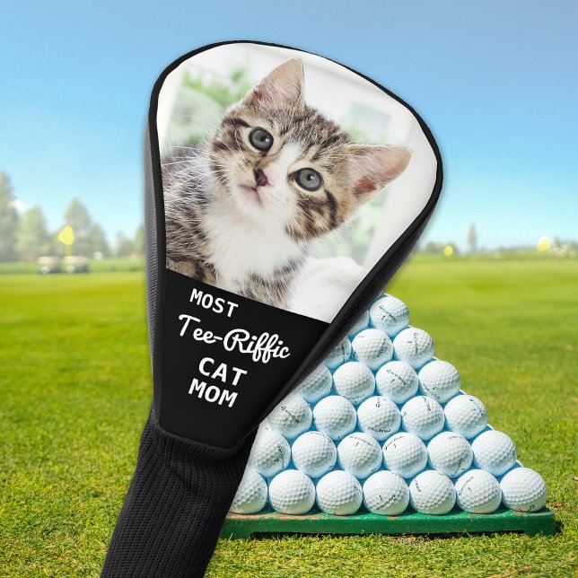 Most Tee-Riffic CAT MOM Custom Golfer Photo Golf Head Cover (Creator Uploaded)
