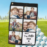 Most Tee-Riffic DAD Custom 5 Photo Father's Day Golf Towel<br><div class="desc">Most Tee-Riffic Dad ... Two of your favourite things , golf and your kids ! Now you can take them with you as you play 18 holes . Customise these golf towel with your child's favourite photos and name. Whether it's a father birthday, fathers day or Christmas, these dad golf...</div>