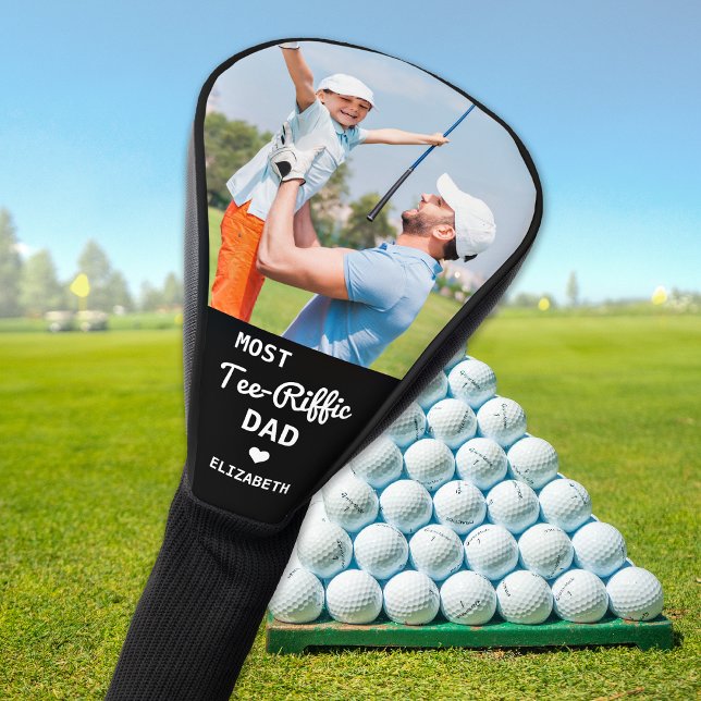 Most Tee-Riffic DAD Personalised Golfer Photo Golf Head Cover (Creator Uploaded)