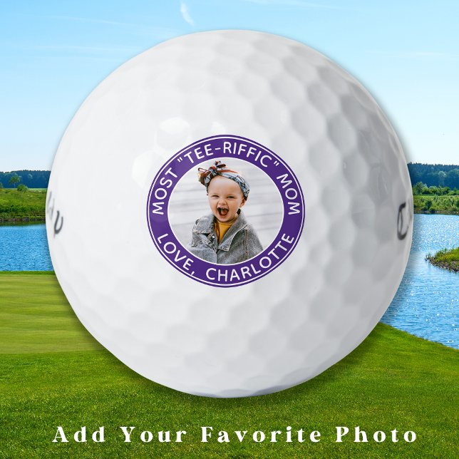 Most Tee-Riffic MOM Personalised Photo Golfer  Golf Balls (Creator Uploaded)