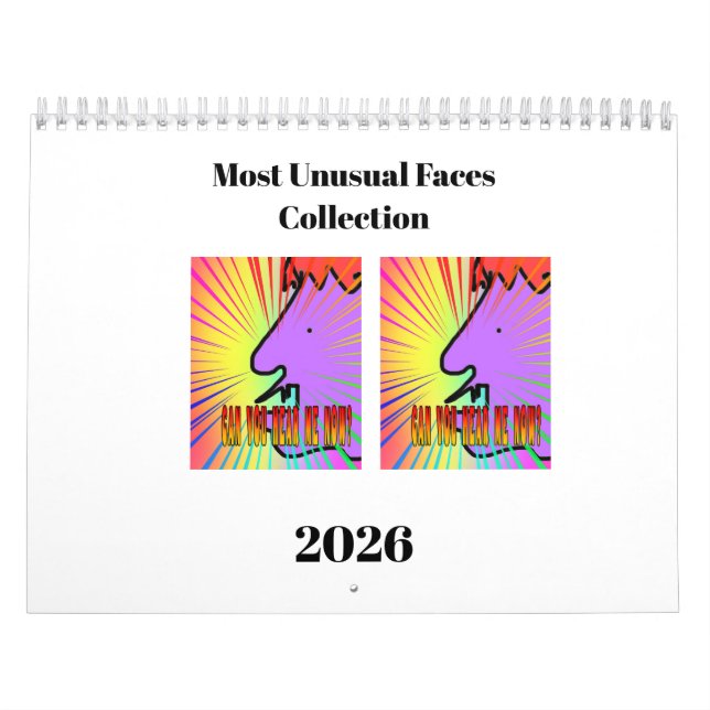 Most Unusual Faces Collection Fun Calendar (Cover)