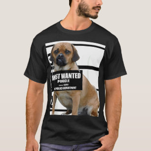 Most Wanted Puggle Cute Pug Beagle Tee
