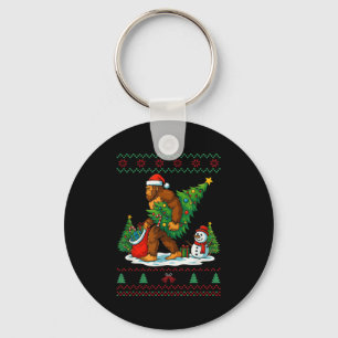 Most Wonderful Christmas Bigfoot Christmas Tree Li Key Ring
