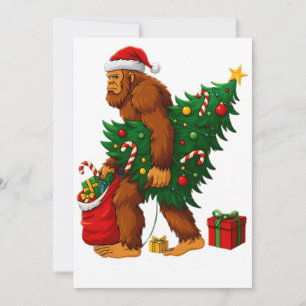 Most Wonderful Christmas Co Bigfoot Christmas Tree Holiday Card