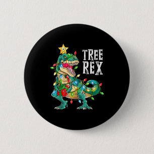 Most Wonderful Christmas Co Dinosaur Christmas Tre 6 Cm Round Badge