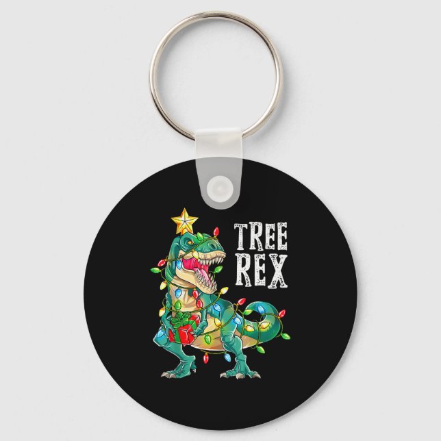 Most Wonderful Christmas Co Dinosaur Christmas Tre Key Ring (Front)