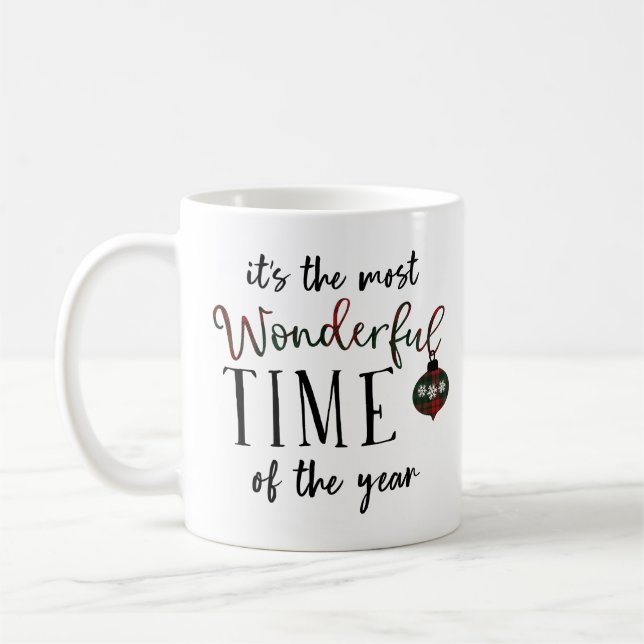 Most Wonderful Time Christmas Coffee Mug (Left)