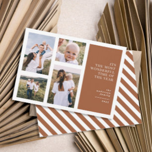 Most wonderful time christmas multi photo  announcement