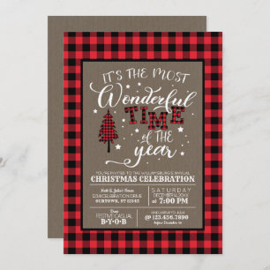 Most Wonderful Time Christmas Party Invitation