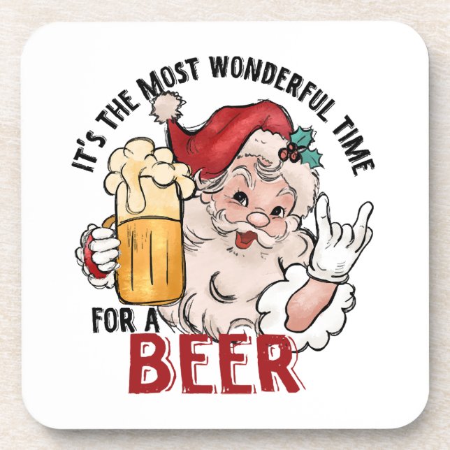 Most Wonderful Time for a Beer Coaster (Front)