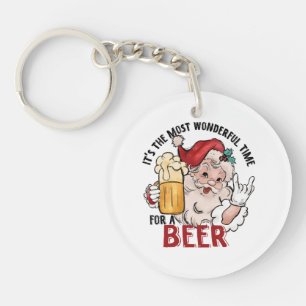Most Wonderful Time for a Beer Key Ring
