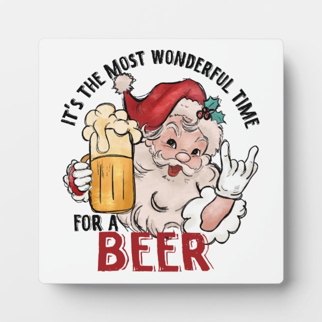 Most Wonderful Time for a Beer Plaque (Front)