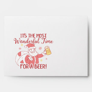 Most Wonderful Time for a Beer Santa Envelope