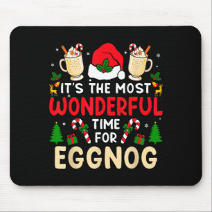 Most Wonderful Time For Eggnog Family Christmas Va Mouse Pad