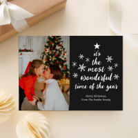 Most Wonderful Time of The Year Black Script Photo